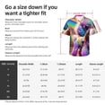 thumbnail image 3 of KLL Men's Hawaiian Shirt Short Sleeve Button Down Beach Shirts-Rainbow Poodle Urban Street, 3 of 5