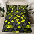 thumbnail image 2 of Erosebridal Stereoscopic Triangle Bed Sheets Set Queen Size,Gradien Geometric Bed Sheets Queen,Neon Decor,Reversible,Ultra Soft,4 Pieces, 2 of 7