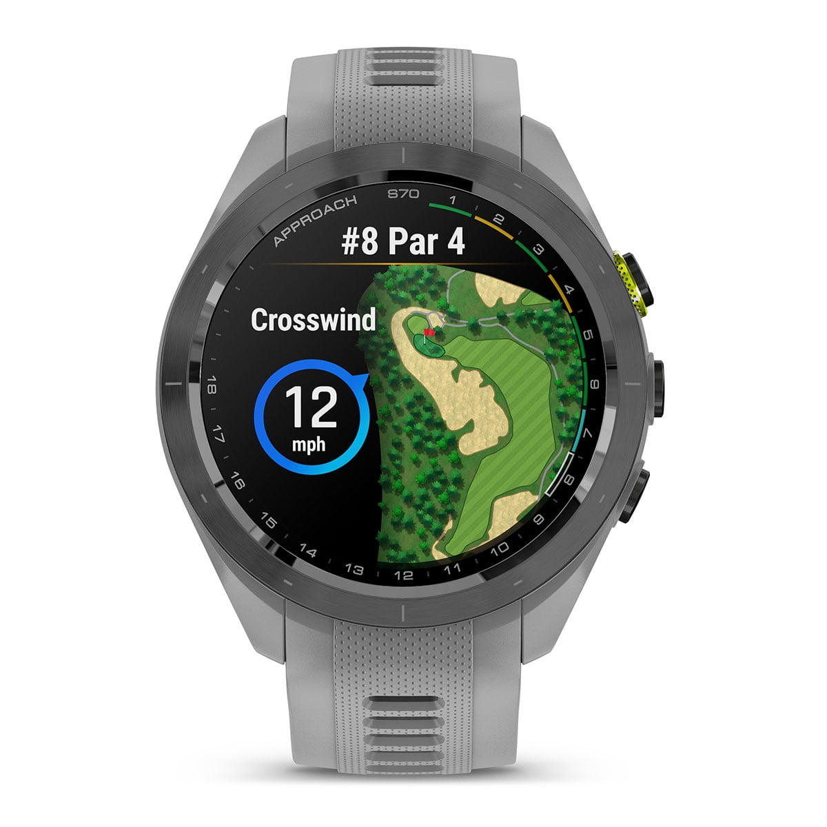 Garmin Approach S70 (Gray, 42mm) Golf GPS Watch Bundle with PlayBetter USB-C Portable Charger