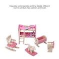 thumbnail image 1 of GLOGLOW Muebles de casa de mu?ecas, Muebles en Miniatura de casa de mu?ecas de Madera Rosada, Juguete para ni?os para 1:12, Accesorios de casa de mu?ecas(Dormitorio Infantil) Ecomeon no, 1 of 4