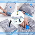 thumbnail image 4 of YQHWQ Small Vacuum Storage Bags. Space Saver Bags for Travel and Home Reusable Vacuum Storage Bags Save 80% More Storage Space Work with Vacuum Cleaner 6 (60x40cm) Transparent S (6, 4 of 5