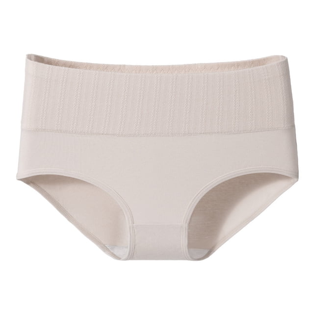 HongQid Underwear for Women Midi Rise Ribbed Hipster Breathable Soft Womens Bikini Panties Cheeky