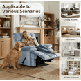 thumbnail image 6 of Alwalue Manual Oversized Recliner Chair Velvet Reclining Chairs Soft Overstuffed Arms and Back for Home Theater Living Room Bedroom - Light Blue, 6 of 6