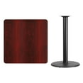 thumbnail image 3 of Flash Furniture 36'' Square Mahogany Laminate Table Top with 24'' Round Bar Height Table Base, 3 of 3
