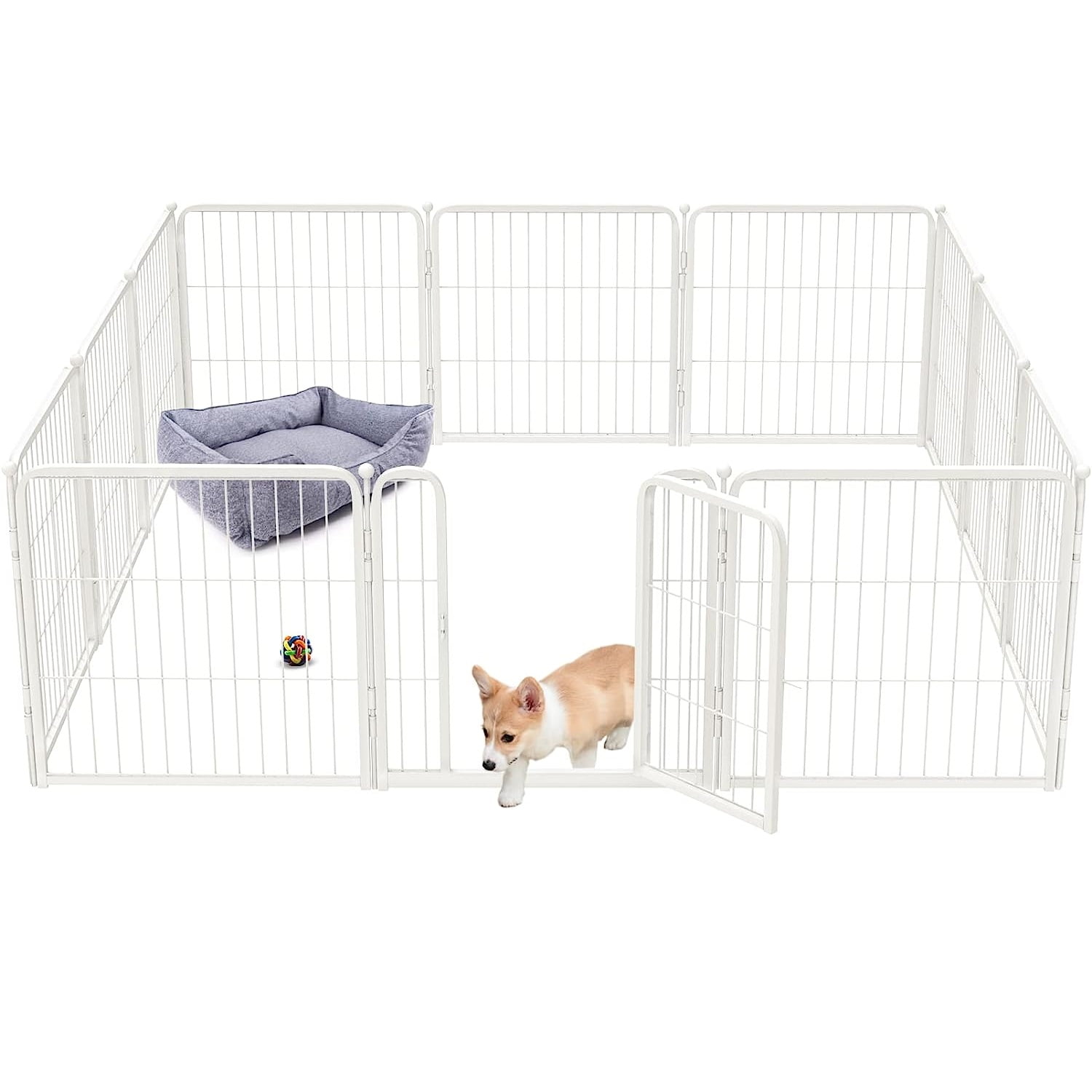 FXW HomePlus Dog Playpen Indoor, 12 Panels 24" Height Dog Fence