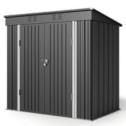 6' x 4' Outdoor Storage Shed, Lofka Garden Metal Shed with Base Frame for Backyard, Patio, Lawn, Gray
