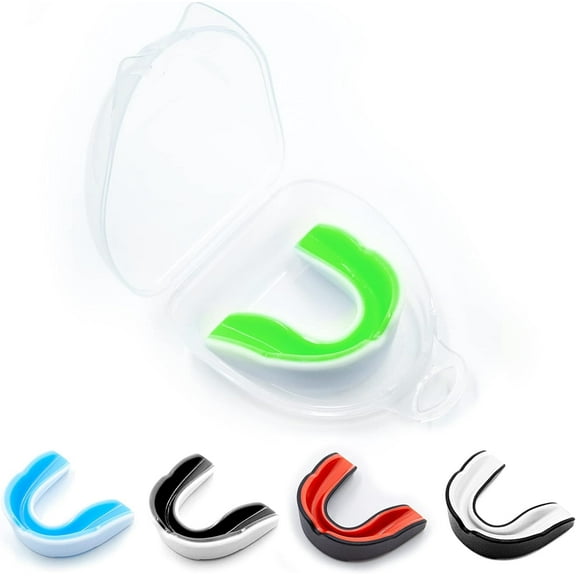 5 Pack Kids Youth Mouth Guard for Sports, Child Teen Athletic Mouthguard with Case for Football Lacrosse Basketball Taekwondo Boxing MMA Rugby Karate Wrestling