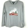 Ellen Tracy Womens Holiday Sweatshirt (Gray, X-Large)