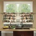 thumbnail image 4 of Yayeee Kitchen Curtains Tier Set of 2 Light Filtering 57"x36" Over Sink Window Panels, Shelf Plants, 4 of 7
