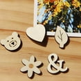 thumbnail image 3 of Unfinished Wood Cutout,Self-Adhesive Wooden DIY Craft,English Letter Numbers Patterns Shaped Wood Pieces Little Wood Pieces for Home Decor Accessories,Craft DIY Projects,Gift Tags, 3 of 6