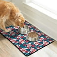thumbnail image 2 of Botanical Jungle Leaves Pet Food Mat - Absorbent and Durable, Rubberized Bottom for Stability, Easy to Clean, 2 of 5