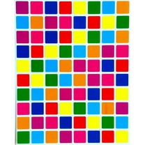 Square Color Coding Labels 1/2 inch by 1/2 inch-Assorted colors Stickers 8 Colors-Multi Pack-Classic colors semi gloss 1200 pack