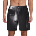 thumbnail image 3 of Uemuo Mystical Masked Figure Monochrome Pattern Mens Swim Trunks Quick Dry Board Shorts with Mesh Lining, Stretch Beach Shorts Quick Dry No-Chafing Board Shorts-X-Large, 3 of 9