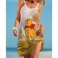 thumbnail image 4 of Disney-Vestido corto de Winnie the Pooh para mujer, traje Sexy con tirantes finos, Espalda descubierta, volantes, sin mangas, para playa y fiesta, Verano, 4 of 5
