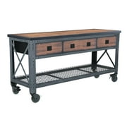 DuraMax Rolling Workbench Furniture 72 in. x 24 in. with 3 Drawers, for Home, Garage, Workshop