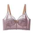 thumbnail image 1 of Cathalem Full-Coverage Underwire Bra Bombshell Push Up Bra Adds 2 Cups Shine Strap,Purple 42/95, 1 of 4
