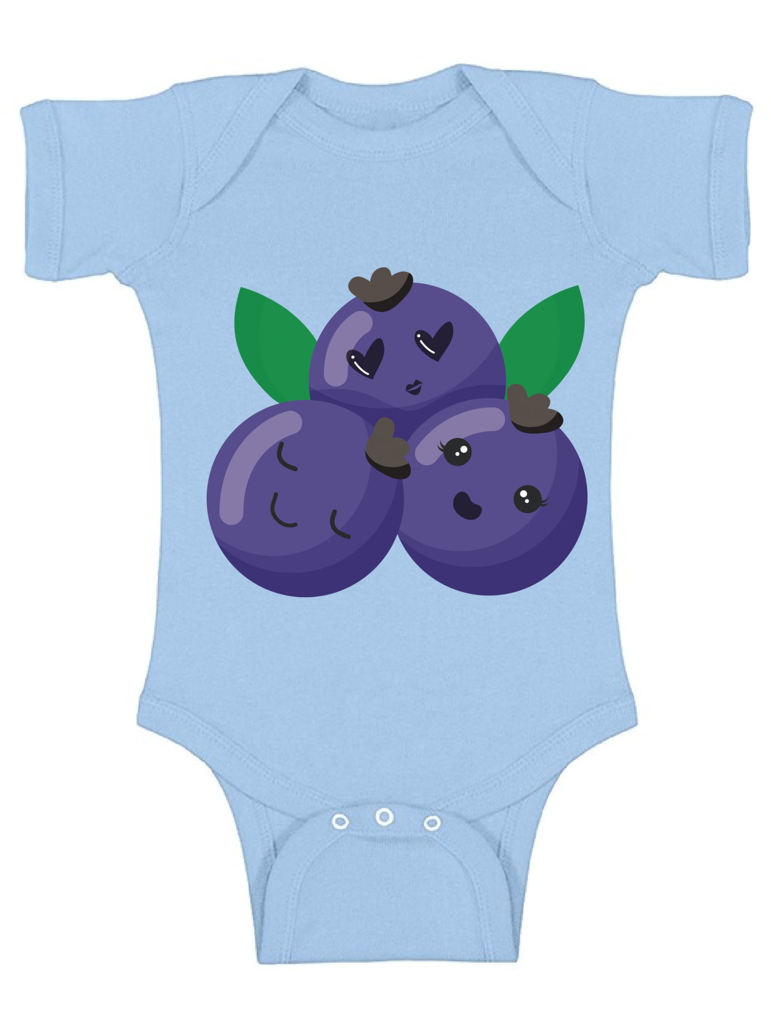 Awkward Styles Blueberry Baby Bodysuit Short Sleeve for Girls Blueberry