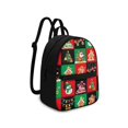 thumbnail image 2 of HELLHERO Christmas Festive Pattern Mini Handbag for Hiking Work, Lightweight Small Backpack for Women Polyester Shoulder Strap Mini Backpack, 2 of 8