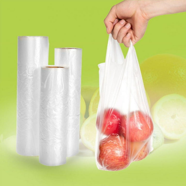 100PCS Plastic Freezer Bag Vegetable Food Freezer Roll Bags Transpare Roll  Fresh-keeping Plastic Bags Food