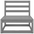 thumbnail image 2 of vidaXL 2 Piece Garden Lounge Set with Cushions Grey Solid Wood Pine, 2 of 4