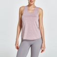 thumbnail image 4 of Tops sin mangas con cuello en U, cuello en U, para correr, entrenamiento, yoga, camisetas deportivas sin mangas, un top circular perfecto para mujer (rojo, S), 4 of 4