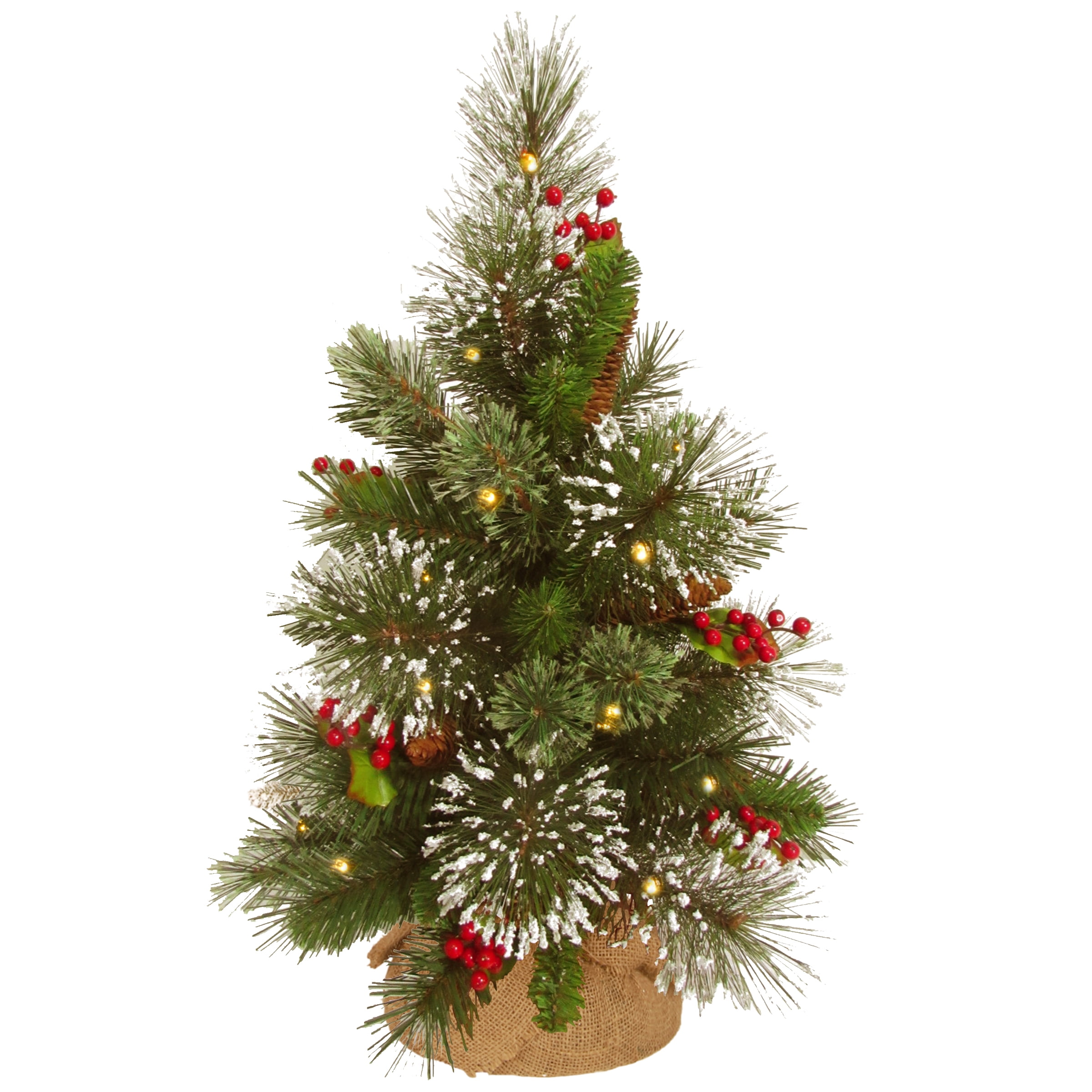 National Tree Company 18in. Wintry Pine(R) Tree with Battery Operated Warm White LED Lights