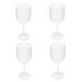thumbnail image 4 of Homoyoyo 4Pcs Plastic Goblets White Simple Design Wine Glasses for Bars and Home Use, 4 of 8