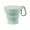 Green, variant on AOOOWER Portable Silicone Foldable Cup with Carabiner Heat Resistant Collapsible Cups