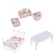 thumbnail image 1 of 1:12 Dollhouse Muebles De Dormitorio Cama De Metal, Auxiliar Y Sofá Con Cojines Accesorios perfke Cama del dormitorio de la casa de muñecas, 1 of 9