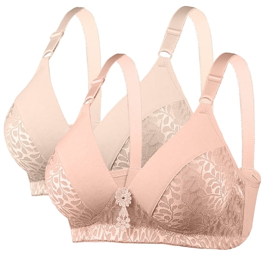 ALLLIST Women Bras Lace Wirefree 2 Set Bralette Solid Push up Plunge Womens Lingerie Size S-XL