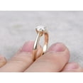 thumbnail image 2 of 2Ct Lab Created Diamond Round Cut Women's Wedding Ring 14K Yellow Gold Plated, 2 of 4