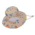thumbnail image 4 of Baby Summer Hat,  Protection Toddler Fisherman Hat Breathable Cartoon Infant Sun Protection Hat With Windproof Rope For 6 Months To 3 Years Old, 4 of 8