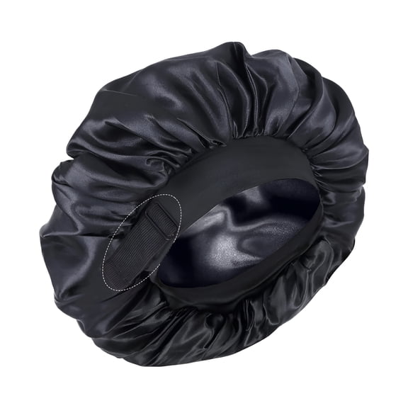TELOLY Double Layer Silk Satin Sleep Bonnet Adjustable Hair Wrap for Nighttime Silk Head Wrap for Sleeping