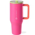 thumbnail image 1 of HydroJug Traveler - Bouteille d'Eau 40 oz avec Poignée et Paille Rabattable - s'Adapte au Porte-Gobelet, Gobelet Réutilisable Isolé en Acier Inoxydable et Base en Caoutchouc - Cadeaux pour Femmes Etamp, 1 of 6