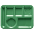 thumbnail image 2 of G.E.T. 6 Compartment School Cafeteria Tray, Left Handed, 10" x 14", Forrest Green (4 Pack), 2 of 2