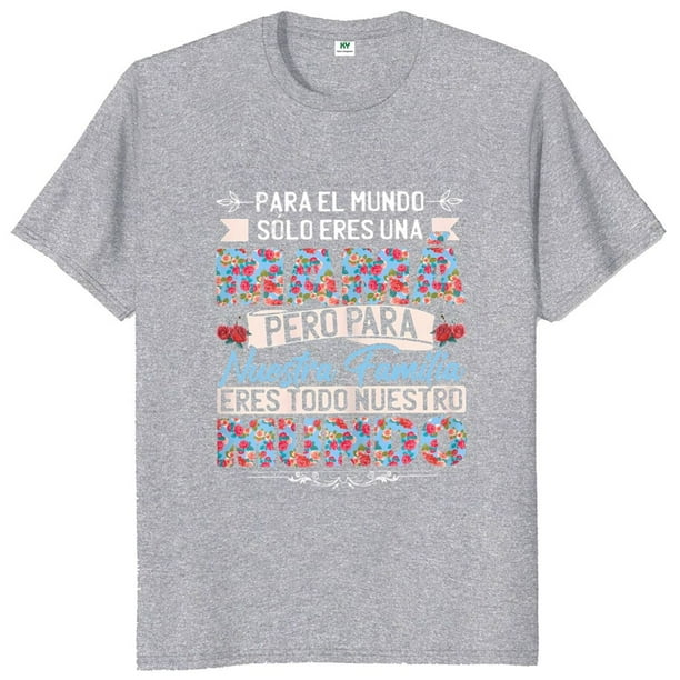 Camiseta familiar para mamá camisetas divertidas con texto español regalo para el día de la madre camiseta informal de algodón con cuello redondo camiseta suave de verano para hombres y mujeres