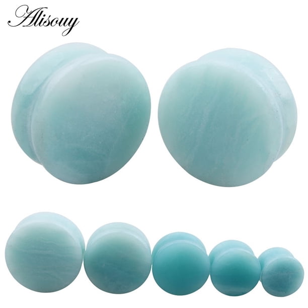1 unidad de tapones para los oídos de piedra, calibres, pendientes para mujeres y hombres, tapón para los oídos, túnel de carne, Piercing expansor, expansor de oreja, Piercing para el cuerpo, joyería Tan Jianjun unisex