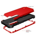 thumbnail image 3 of for Samsung Galaxy S23 Plus Case, 3 in 1 Heavy Duty Rugged Hybrid Anti Slip Shockproof Hard PC Cover Soft Silicone Bumper Non-Slip Protective Phone Case Cover for Samsung Galaxy S23 Plus, Red, 3 of 6