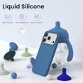 thumbnail image 3 of Compatible with iPhone 17 Pro Case, Slim Liquid Silicone 4 Layers Full Covered Soft Gel Rubber Shockproof Protective Phone Case with Anti-Scratch Microfiber Lining-Blue, 3 of 13