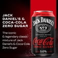 thumbnail image 3 of Jack Daniel's Tennessee Whiskey and Coca-Cola Zero Sugar Ready to Drink Whiskey Cocktail, 355 ml Cans, 4 pack, 3 of 7