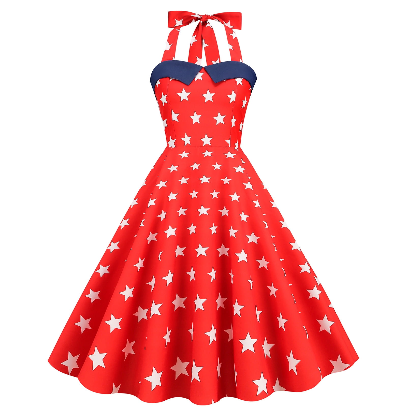 Vintage Cocktail Dresses for Women Evening Party 4th of July Dress