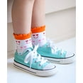 thumbnail image 4 of Jefferies Socks Girl's Rainbow Stripes Hearts Smiley Face Crew Socks 6 Pair Pack, 4 of 6