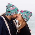 thumbnail image 5 of Picia Dogs With Swimming Pattern Knitted Beanie Hat for Men and Women , Unisex Winter Warm Stretchy Knit Cap Thick Fisherman Beanies Cuffed Plain Skull Caps, 5 of 6