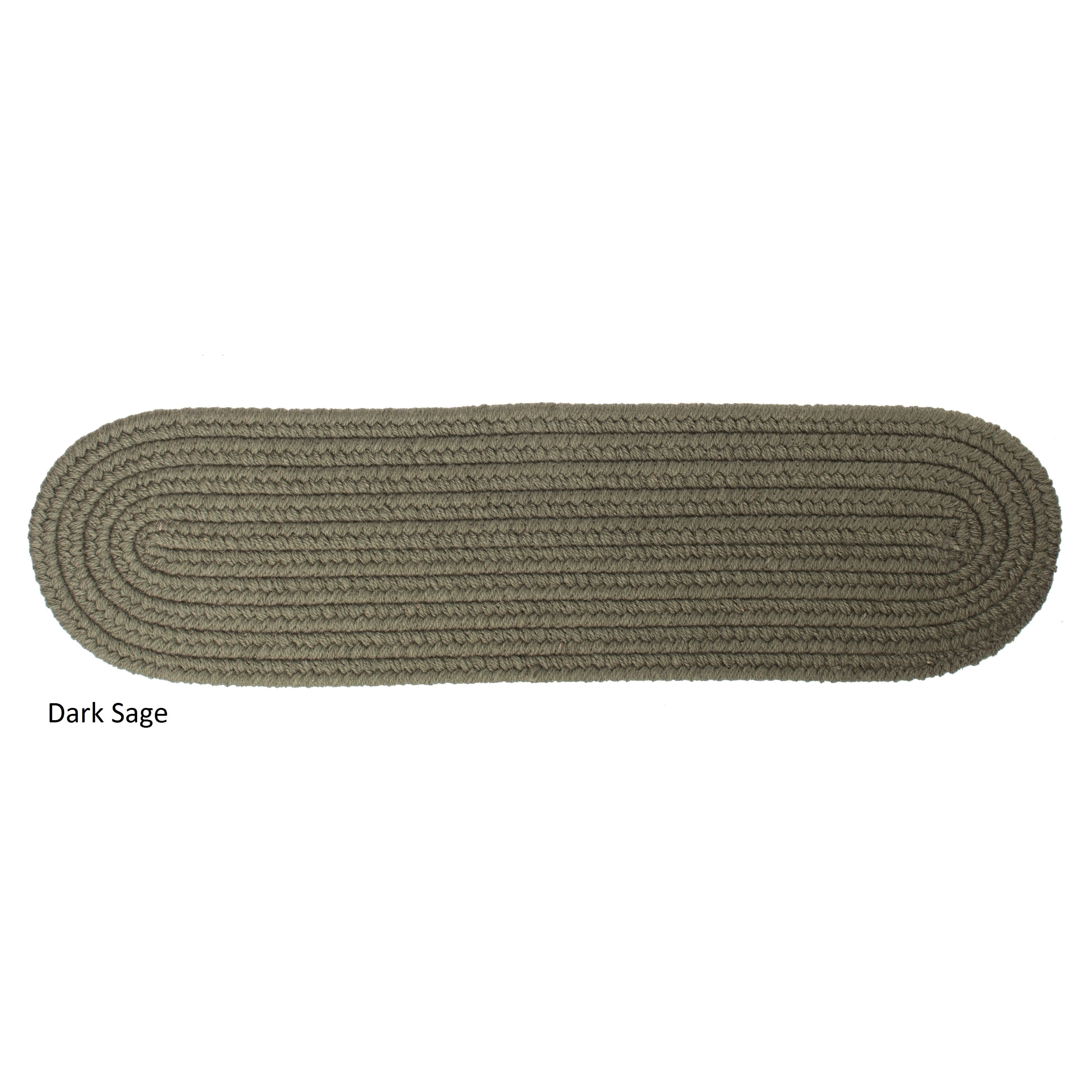 Rhody Rug Woolux Wool Braided Reversible Stair Treads (Set of 4) 8" x