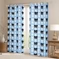 thumbnail image 2 of Homewish Cartoon Bowtie Bowknot Blackout Curtains Set of 2 (52x84 Each),Classic Checkered Window Curtains,Blue Black Curtains and Drapes For Girl Teens,Luxury Bedroom Decor, 2 of 6