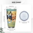 thumbnail image 4 of Saiise Bluey Print Tumbler 20 Oz Stainless Steel Vacuum Insulated with Straw Coffee Cup for Home,Office,Outdoor Works Great for Ice Drinks and Hot Beverage, 4 of 8