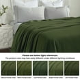 thumbnail image 5 of BNM Classic Cotton Textured Chevron Woven Blanket, King, Forest Green, 5 of 12