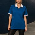thumbnail image 5 of Summer Polo Shirts for Women Golf Button Collared Short Sleeve Tops Lightweight Work Blouses, 3XL, 5 of 5
