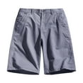 thumbnail image 1 of PEASKJP Men's Slim Fit Short Cotton Drawstring Classic Cargo Stretch Short,Gray L, 1 of 3