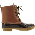 thumbnail image 2 of AXNY DYLAN Women's Lace Up Two Tone Combat Style Calf Rain Duck Boots, 2 of 4
